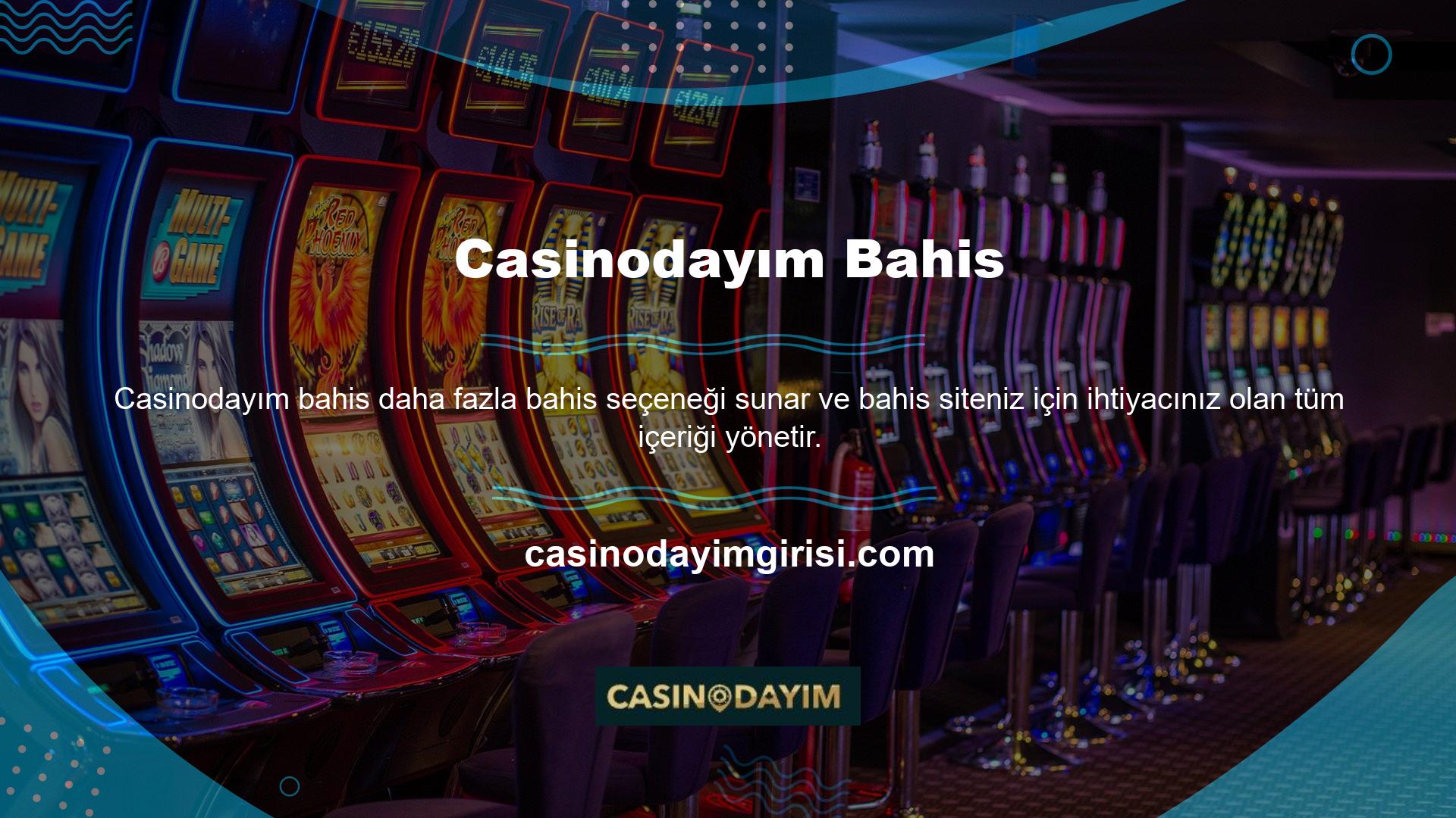 Casinodayım girişleri web sitemizde barındırılır ve görüntülenir